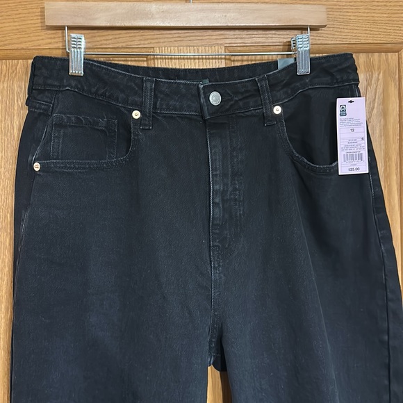 Super-High Rise Distressed Baggy Jeans - Wild Fable™ Black Wash - Picture 7 of 16